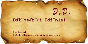 Dömsödi Dániel névjegykártya